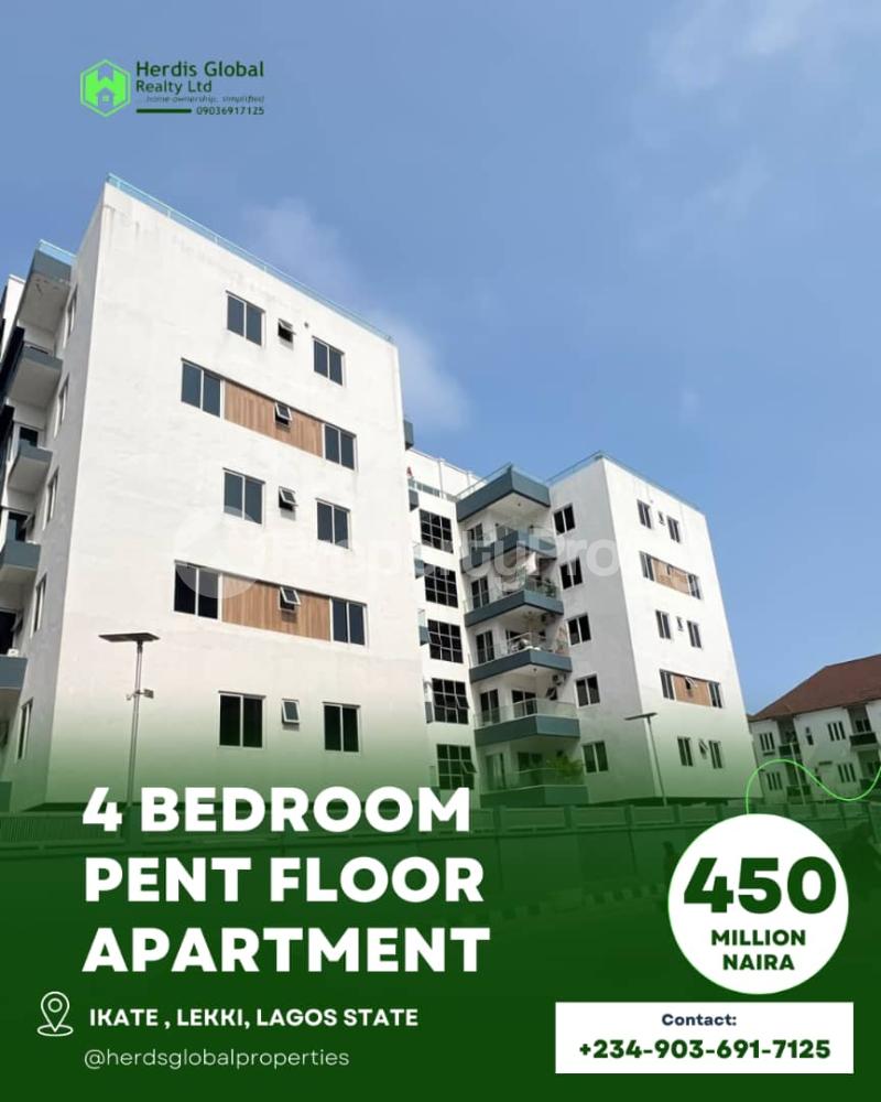 4 bedroom Flat / Apartment for sale Few Minutes From Elegushi Palace, Ikate Lekki Lagos