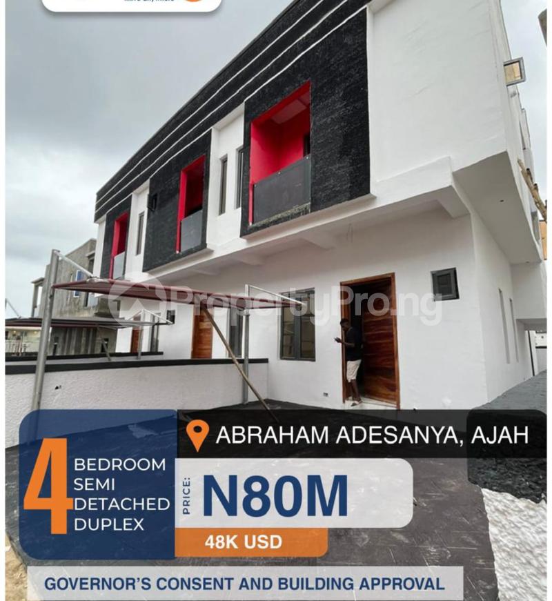 4 bedroom House for sale Abraham adesanya estate Ajah Lagos