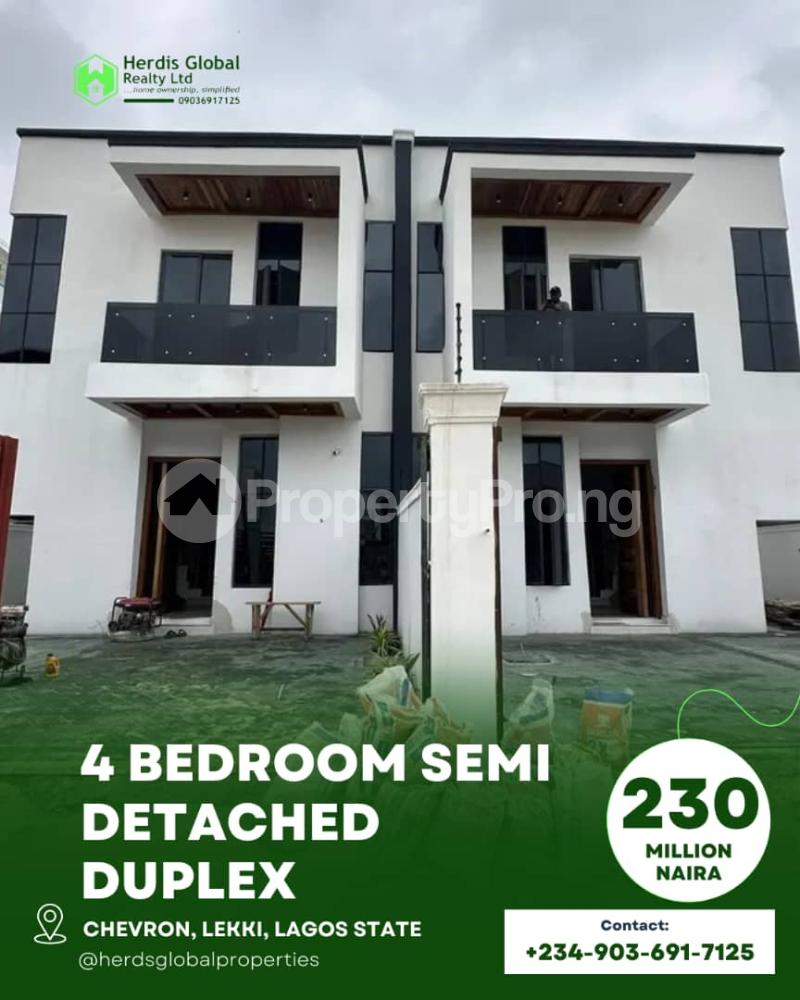 4 bedroom House for sale Chevron Alternative Route, chevron Lekki Lagos