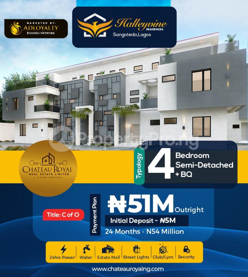 4 bedroom House for sale   Sangotedo Ajah Lagos