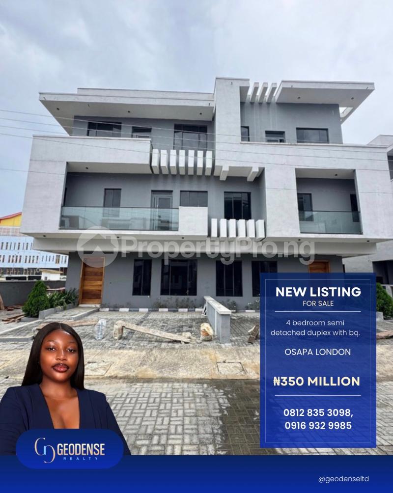 4 bedroom House for sale Osapa london Lekki Lagos