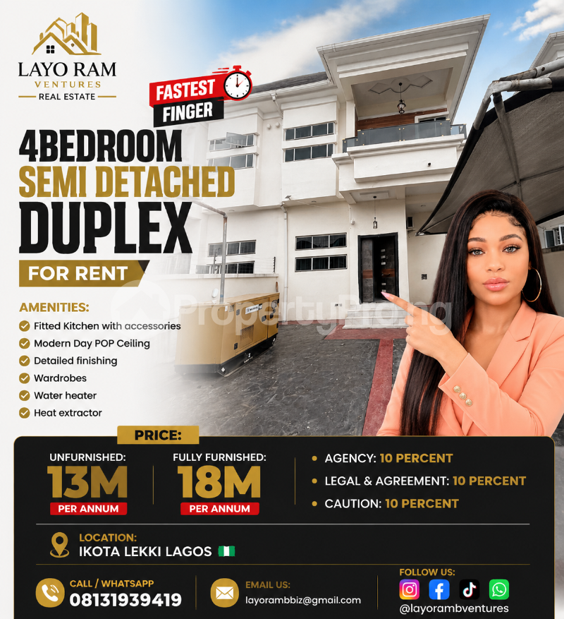 4 bedroom House for rent Off Lekki-Epe Expressway Ajah Lagos - 0