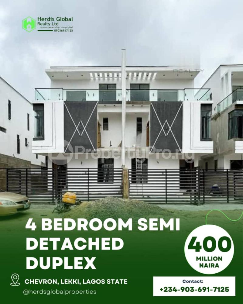 4 bedroom House for sale Chevron Alternative Route, chevron Lekki Lagos