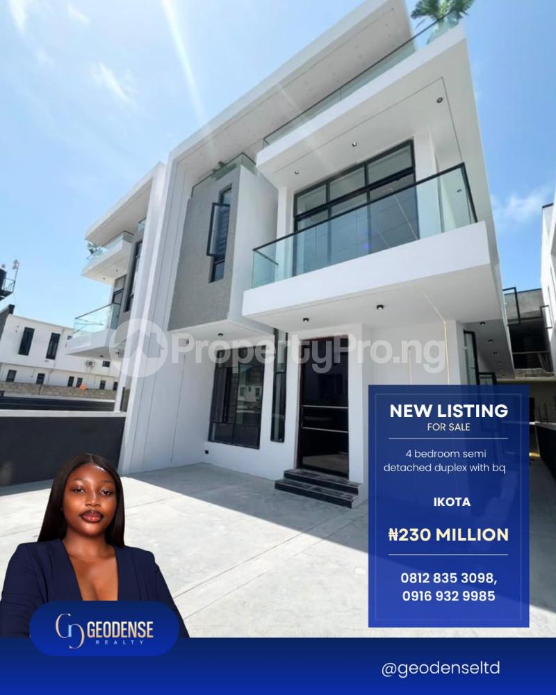 4 bedroom House for sale Ikota Lekki Lagos