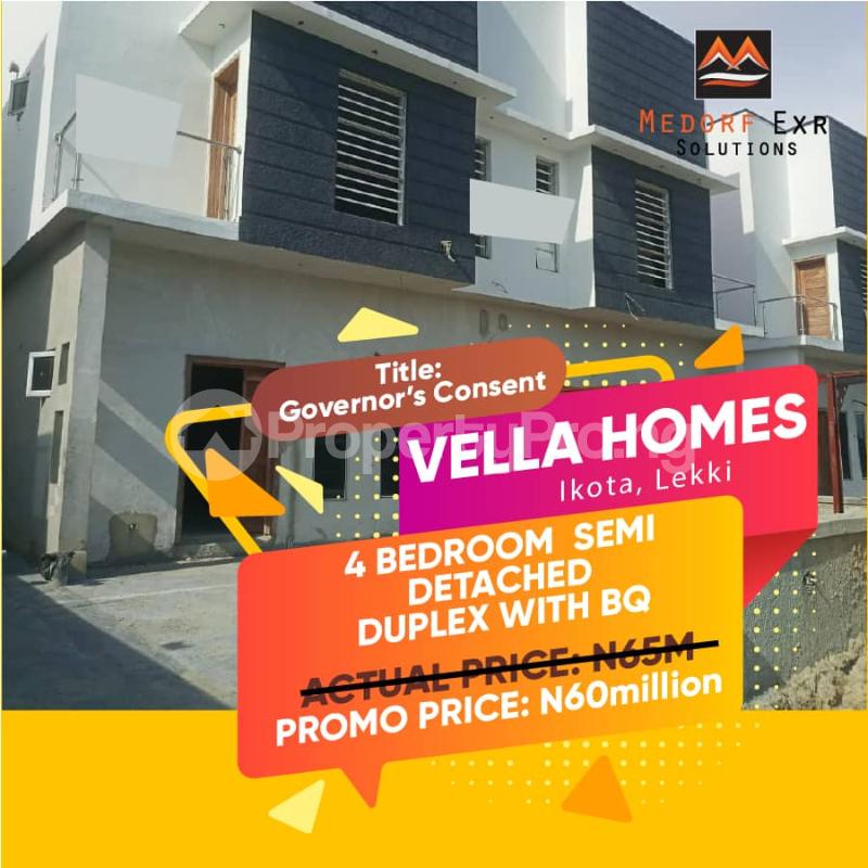 4 bedroom House for sale Vella Homes After Second Toll Gate Ikota Lekki Lagos Ikota Lekki Lagos