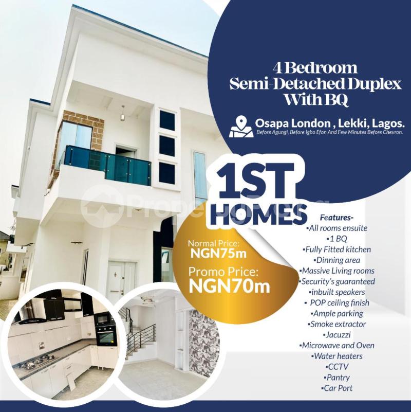 4 bedroom House for sale Osapa london Lekki Lagos