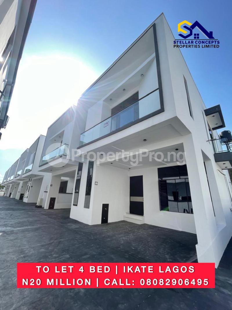 4 bedroom House for rent  Ikate Lekki Lagos