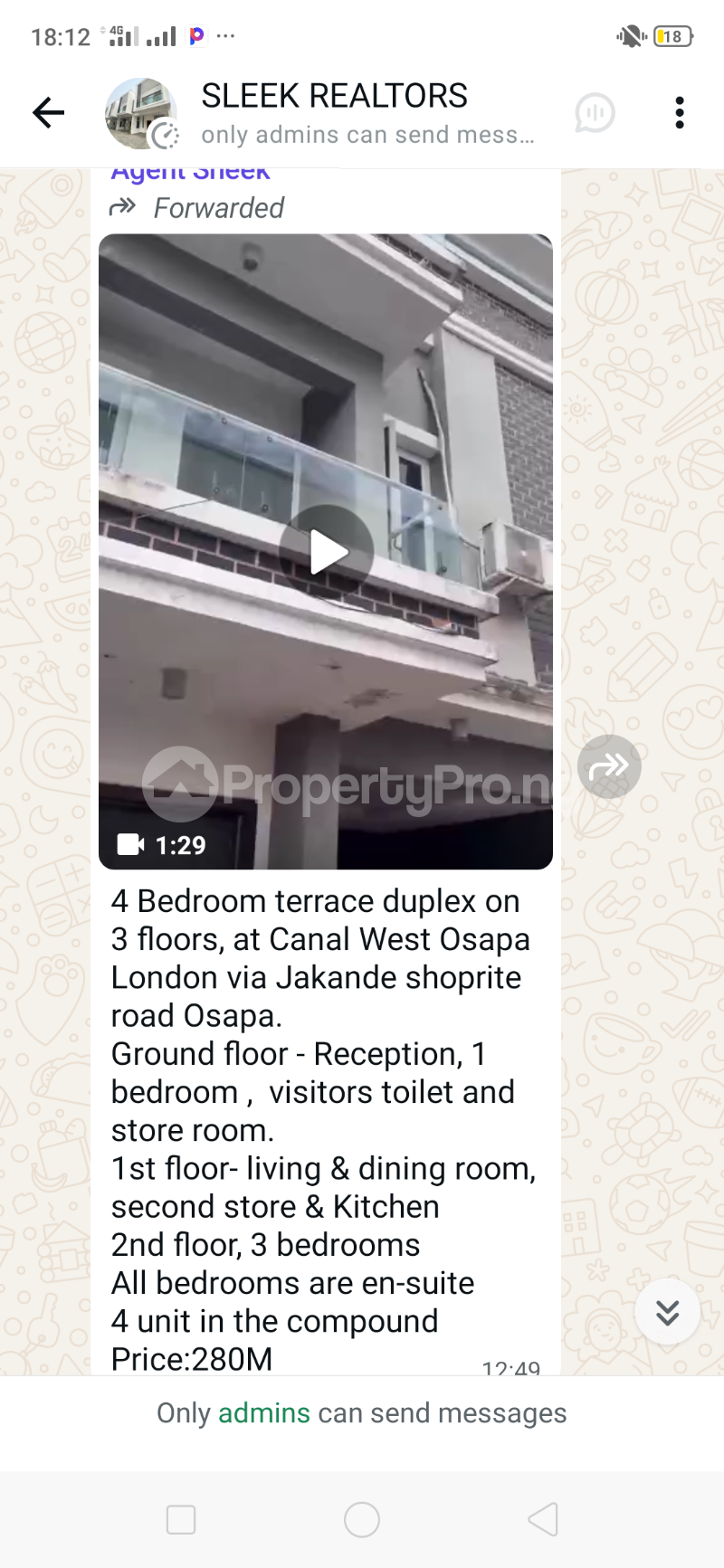 4 bedroom House for sale Canal West Osapa London By Jakande Osapa london Lekki Lagos