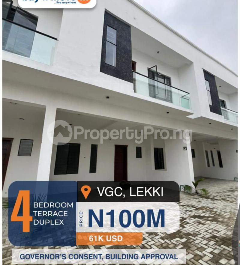 4 bedroom House for sale VGC Lekki Lagos