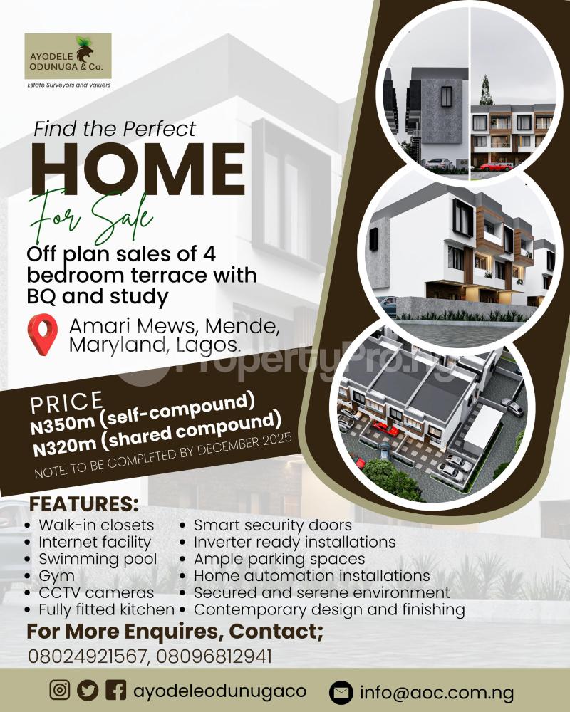 4 bedroom House for sale Amari Mews Mende Maryland Lagos - 0