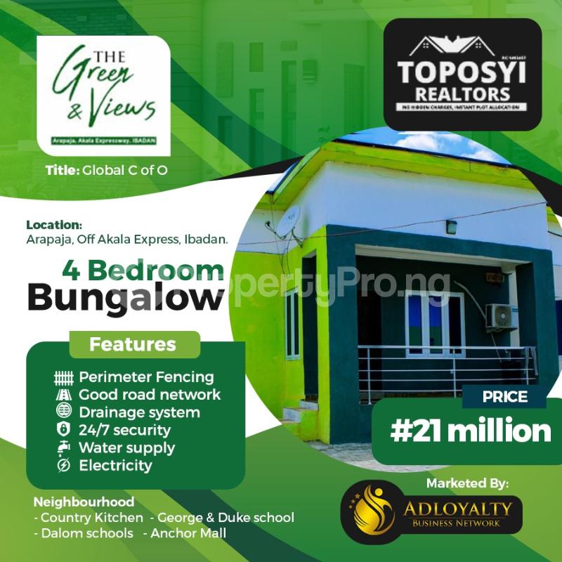 4 bedroom House for sale By Car Wash Bus Stop In Asunle Area Akala Express Ibadan Oyo