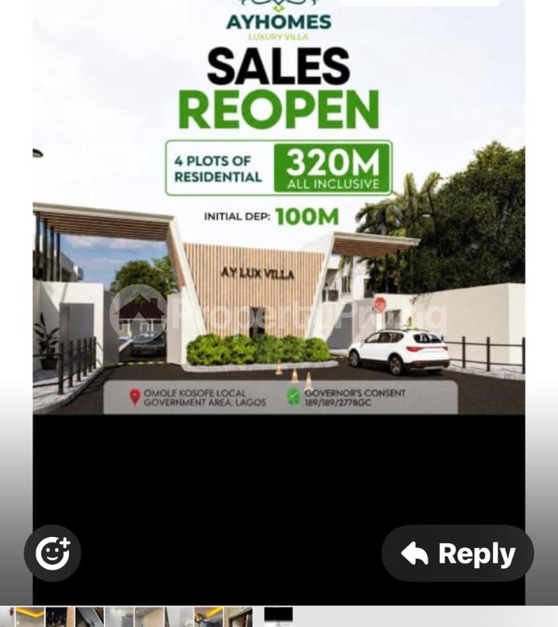 Land for sale Omole phase 2 Ojodu Lagos