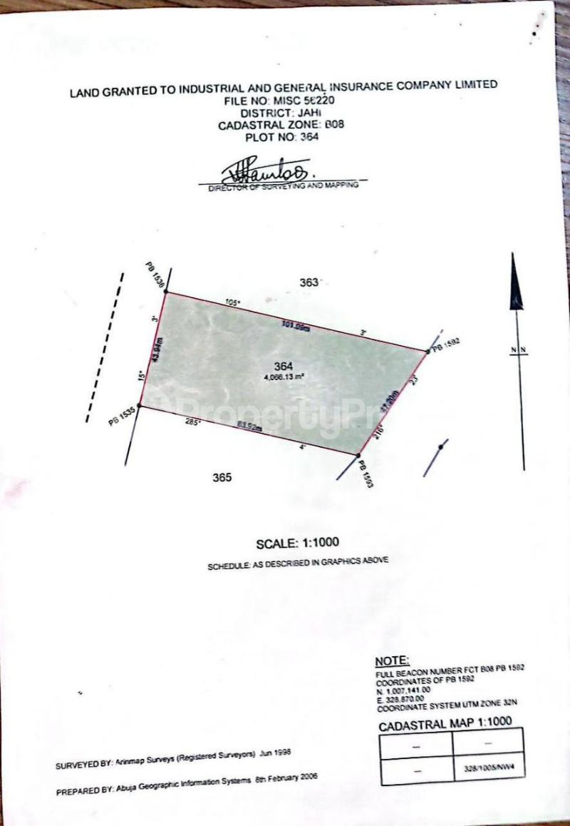 Land for sale Jahi Abuja - 0