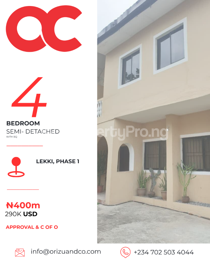 4 bedroom Flat / Apartment for sale Lekki Phase 1 Lekki Lagos