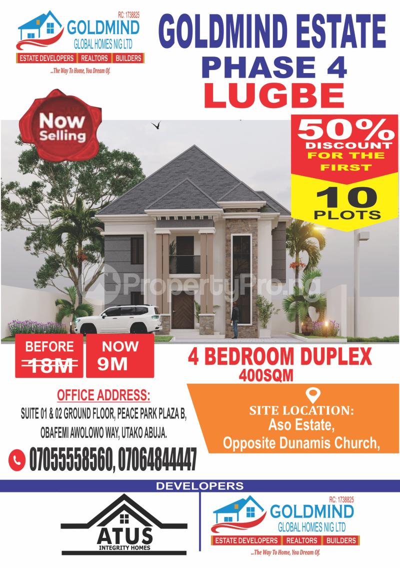 4 bedroom Land for sale Sabon Lugbe Behind Aso Opposite Dunamis Church Abuja Nigeria., Sabon Lugbe, Lugbe Abuja
