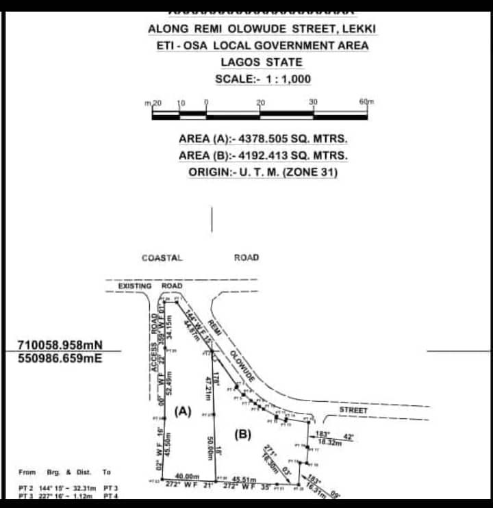 Land for sale Blue Okunde Tourism Zone ONIRU Victoria Island Lagos