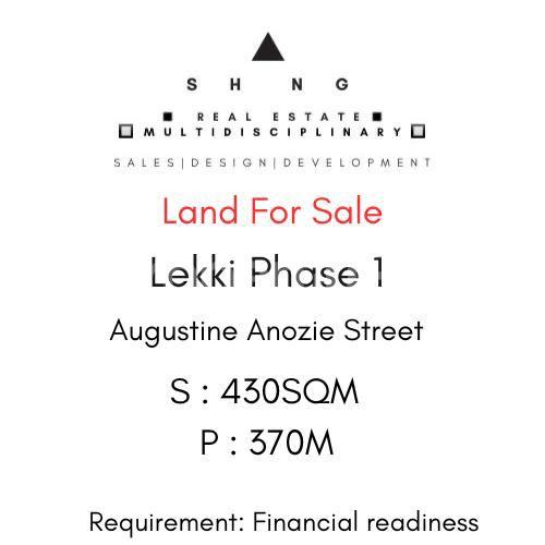Land for sale Augustine Anozie Street Lekki Phase 1 Lekki Lagos