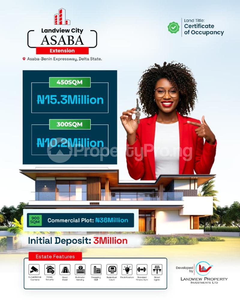 1 bedroom Land for sale Benin Expressway Asaba Delta