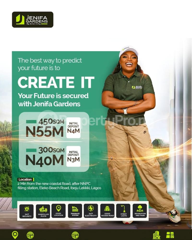 Land for sale Jenifa's Garden By Amen City Eleko Ibeju-Lekki Lagos