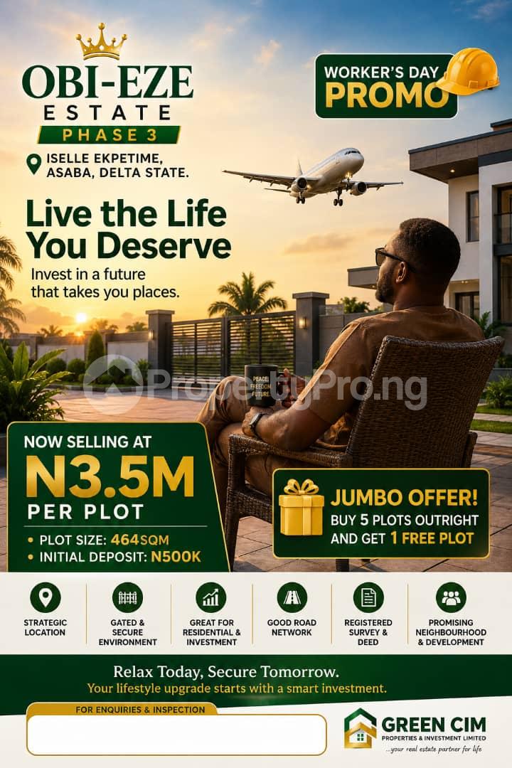 Land for sale Asaba Delta