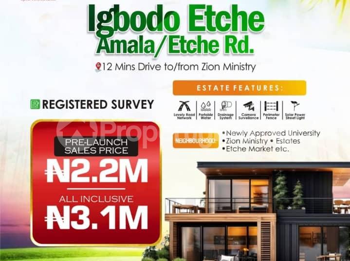 Land for sale Igbodo Etche Amala/etche Owerri Imo
