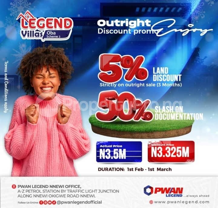 Land for sale Oba Anambra Anambra