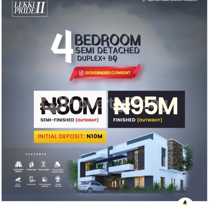4 bedroom House for sale Lekki Pride 2 Abraham adesanya estate Ajah Lagos