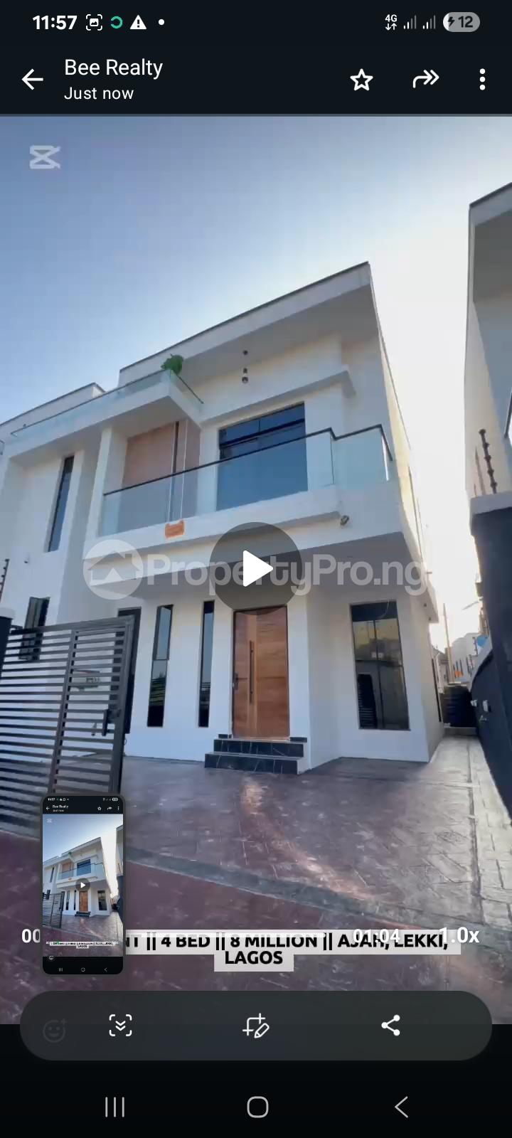 4 bedroom House for rent General Paint Abraham adesanya estate Ajah Lagos