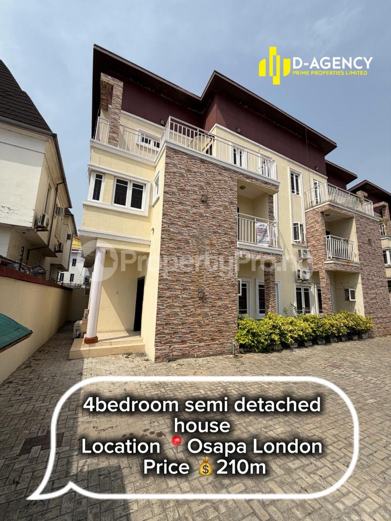 4 bedroom House for sale Osapa london Lekki Lagos