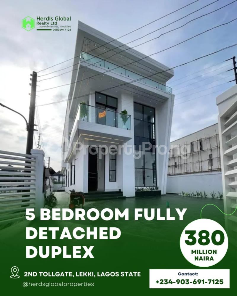 5 bedroom House for sale 2nd Tollgate, chevron Lekki Lagos