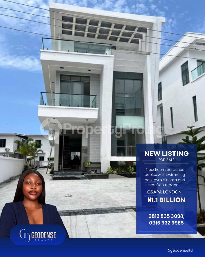 5 bedroom House for sale Osapa london Lekki Lagos