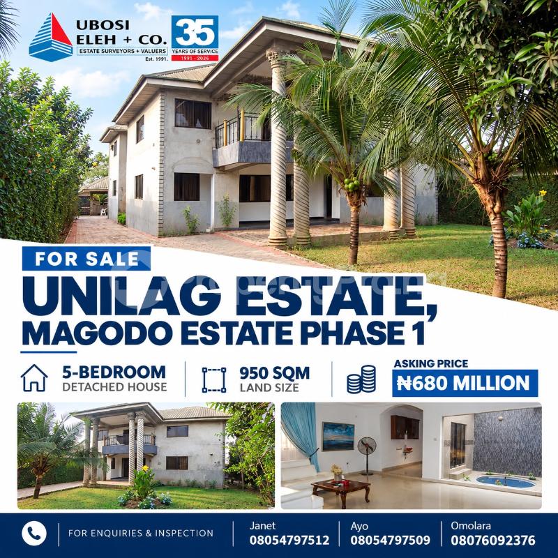 5 bedroom House for sale Unilag Estate Magodo Kosofe/Ikosi Lagos