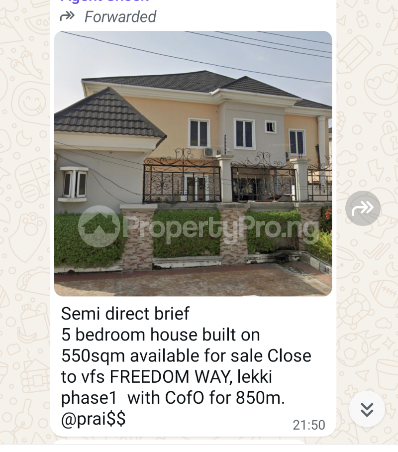 5 bedroom House for sale Lekki Phase I Freedom Way Lekki Lagos