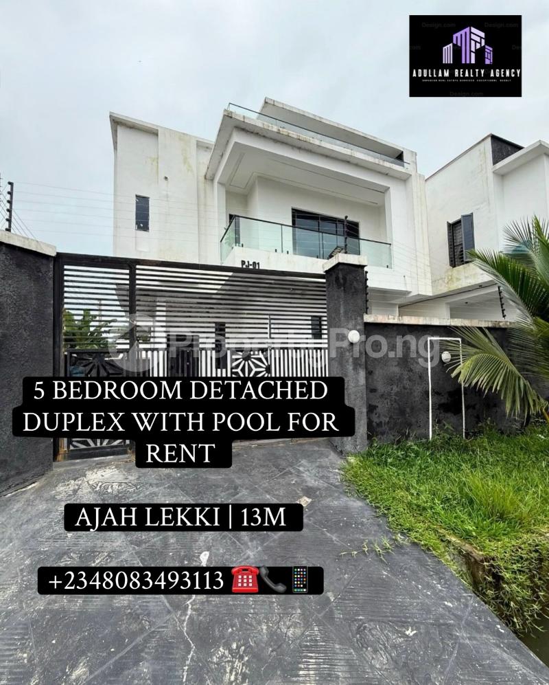 5 bedroom House for rent Off Lekki-Epe Expressway Ajah Lagos