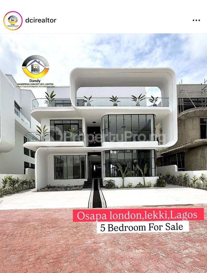 5 bedroom House for sale Osapa london Lekki Lagos