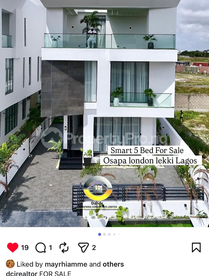 5 bedroom House for sale Osapa london Lekki Lagos