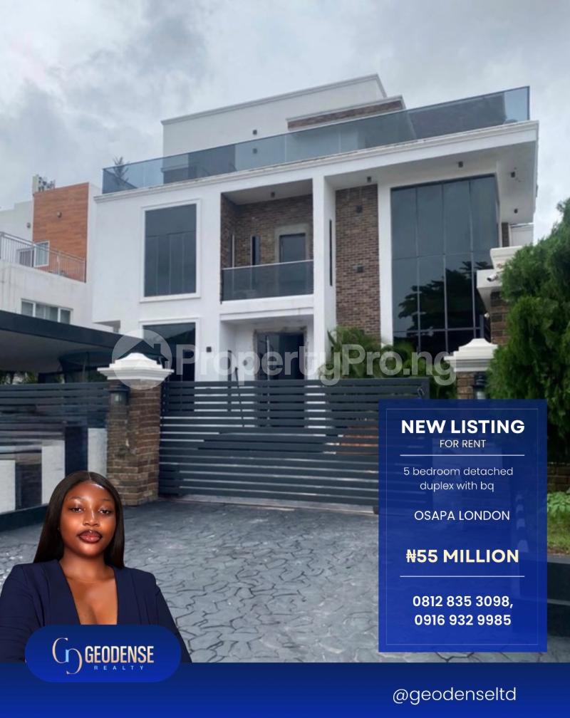 5 bedroom House for rent Osapa london Lekki Lagos
