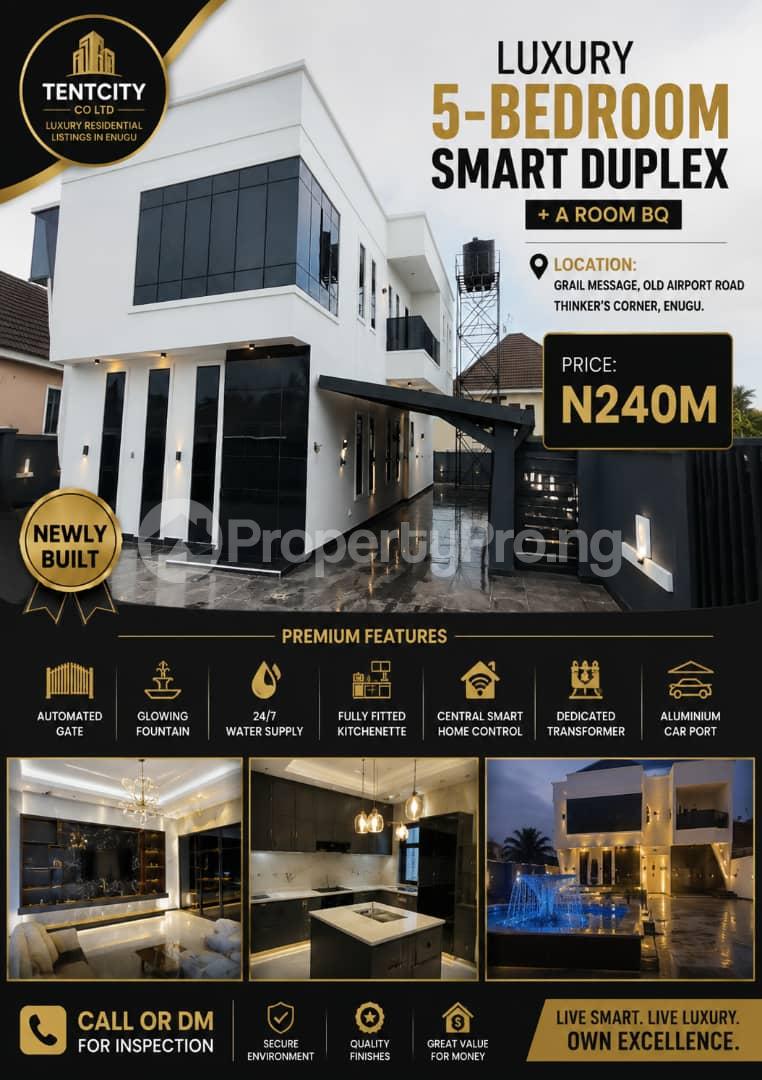 5 bedroom House for sale Grail Message,old Airport Road Thinker's Corner Enugu Enugu