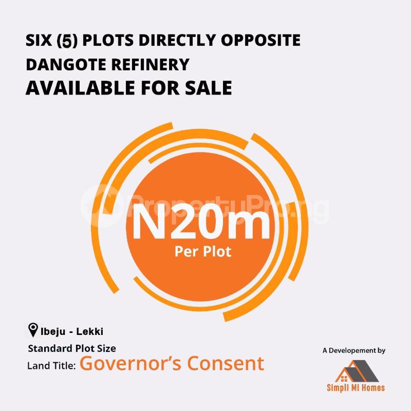 Land for sale Dirrectly Opposite Dangote Refinery Eleko Ibeju-Lekki Lagos - 0