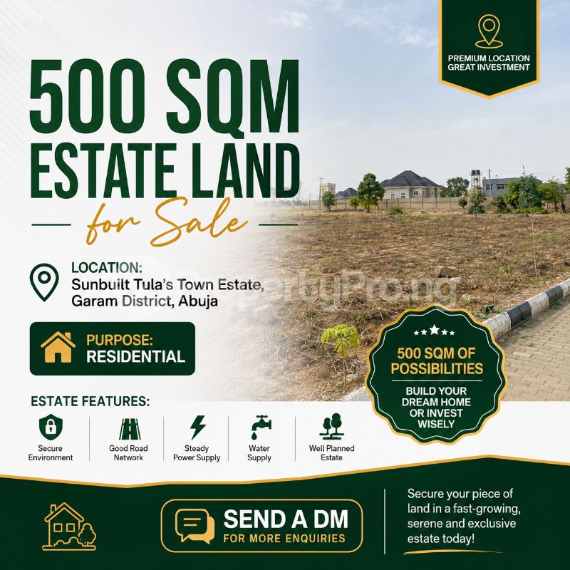 Land for sale Sun Built Tula's Estate Garam District, Abuja Ushafa Abuja