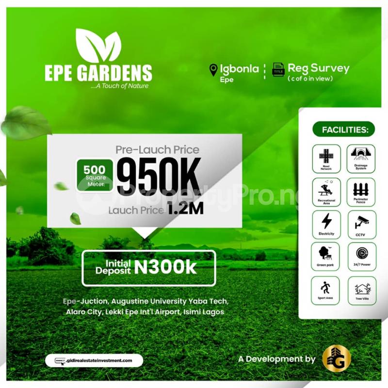 Land for sale Igbonla, Epe Epe Lagos