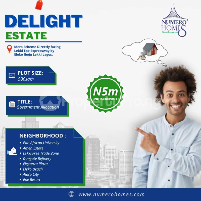 Land for sale Idera Scheme Directly Facing Lekki Epe Expressway Eleko Ibeju-Lekki Lagos - 0