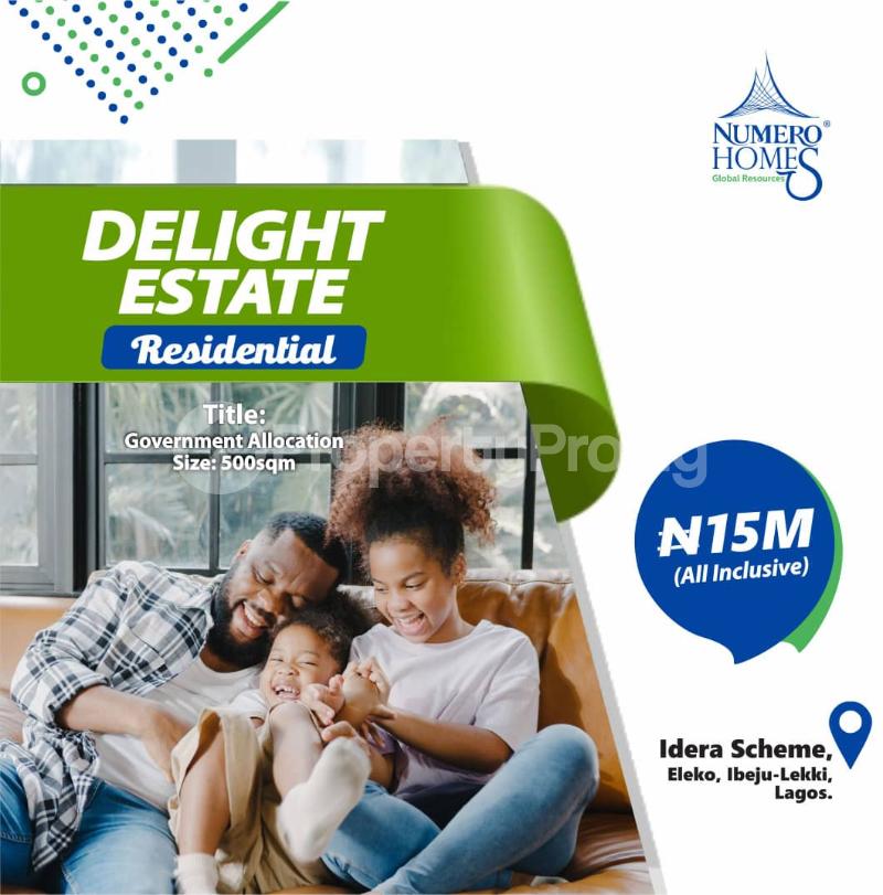 Land for sale Idera Scheme, Directly Facing Lekki Expressway, Eleko, Lekki Lagos