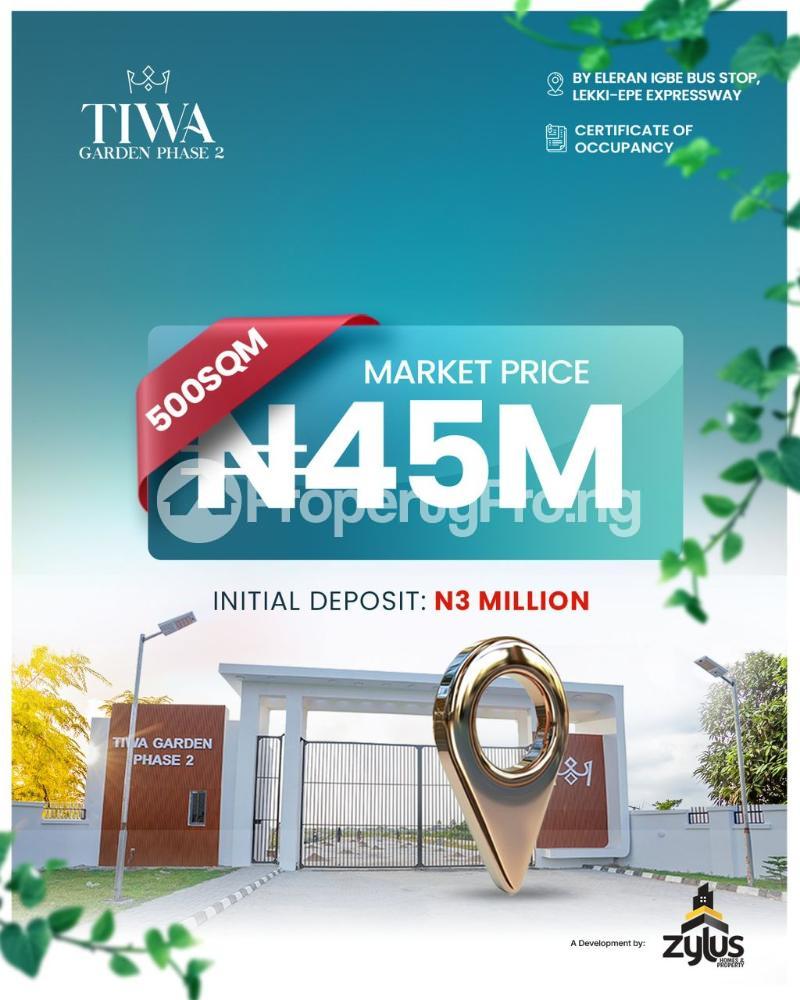 Land for sale Tiwa Garden Phase Ii Eleranigbe Ibeju-Lekki Lagos