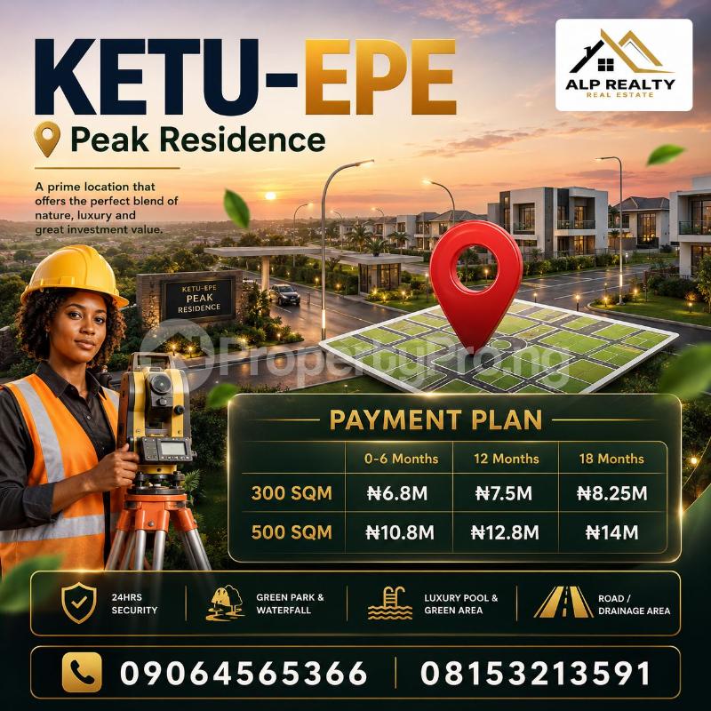 Land for sale Ketu Epe Near Lagos State Logistics Park Epe Lagos