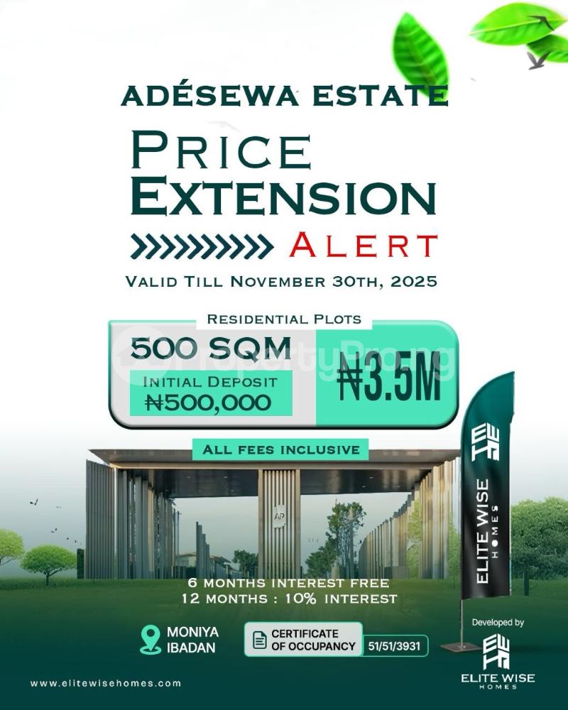 Land for sale Moniya Akinyele Oyo - 0