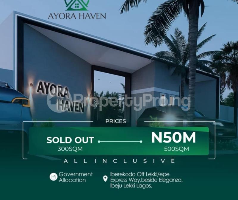 Land for sale Beside Eleganza Iberekodo Ibeju-Lekki Lagos