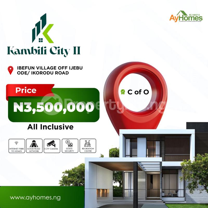 Land for sale Ibefun Village Off Ijebu Ode/ikorodu Road Odogbolu Ogun - 0