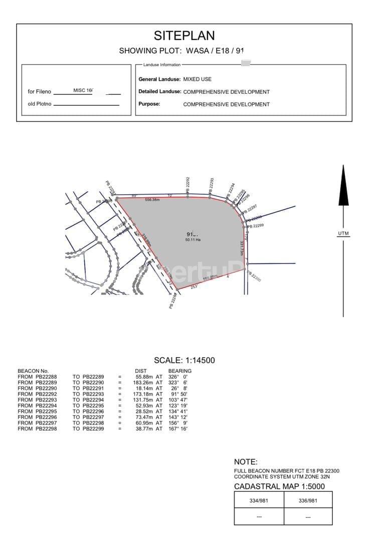 Land for sale Wasa District Phase 4 Abuja