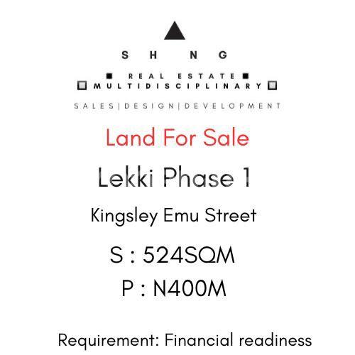 Land for sale Kingsley Emu Street Lekki Phase 1 Lekki Lagos